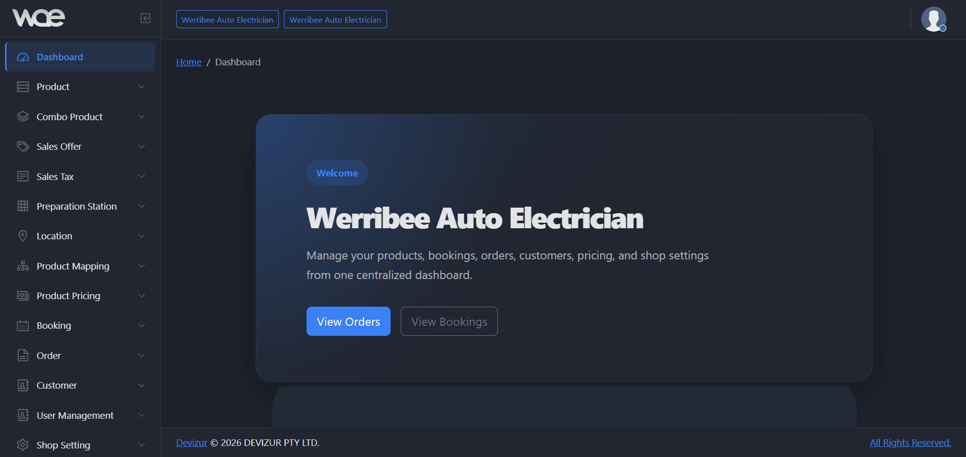 Admin / Dashboard